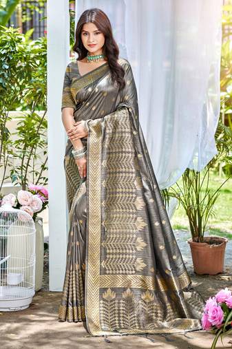 Sangam prints purple assam silk woven work traditional saree