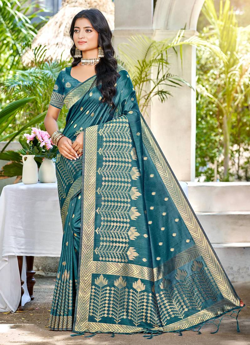 Sangam prints gray assam silk woven work traditional saree
