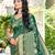 Sangam prints green assam silk woven work traditional saree