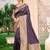 Sangam prints dark wine assam silk woven work traditional saree