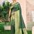 Sangam prints dark green assam silk woven work traditional saree