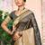 Sangam prints gray assam silk woven work traditional saree