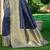 Sangam prints navy blue assam silk woven work traditional saree