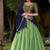 seagreen south style kanchipuram silk lehenga choli with dupatta