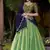 seagreen south style kanchipuram silk Lehenga set with choli and dupatta with dupatta