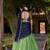 seagreen south style kanchipuram silk lehenga choli with dupatta