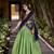 seagreen south style kanchipuram silk lehenga choli with dupatta