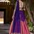 coral south style kanchipuram silk lehenga choli with dupatta