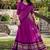 pink chanderi zari weaving border semi stitched lehenga choli with dupatta