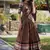 brown chanderi zari weaving border semi stitched Lehenga set with choli and dupatta with dupatta
