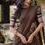 brown chanderi zari weaving border semi stitched lehenga choli with dupatta