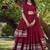 red chanderi zari weaving border semi stitched lehenga choli with dupatta