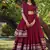 red chanderi zari weaving border semi stitched Lehenga set with choli and dupatta with dupatta