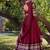 red chanderi zari weaving border semi stitched lehenga choli with dupatta