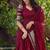 red chanderi zari weaving border semi stitched lehenga choli with dupatta
