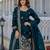 Women Gorgeous Gold Crush Fabric Straight Kurta, Sharara and Dupatta Set