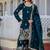 Women Gorgeous Gold Crush Fabric Straight Kurta, Sharara and Dupatta Set