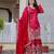 Women Gorgeous Gold Crush Fabric Straight Kurta, Sharara and Dupatta Set