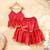Kids red & yellow kurta sharara set