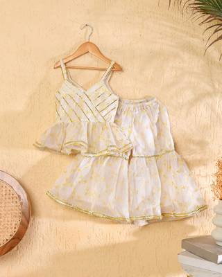 White peplum sharara set 2