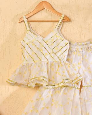 White peplum sharara set 3