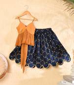 Blue lehenga top set