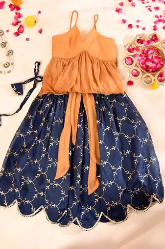 Blue lehenga top set