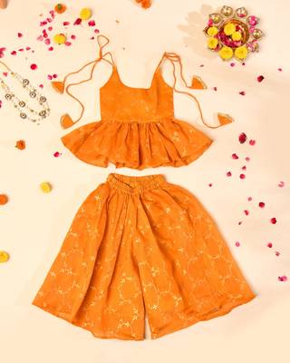 Mustard palazzo and top set 1
