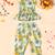 Multicolor block print pant kurta set