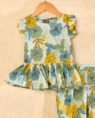 Multicolor block print pant kurta set 3