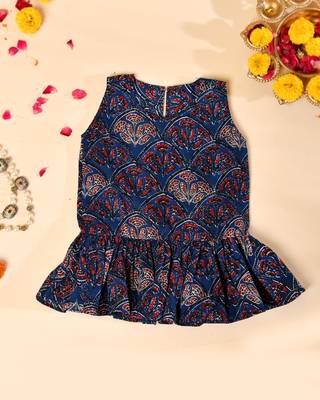 Blue block dress 2