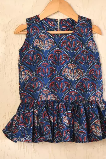 Blue block dress