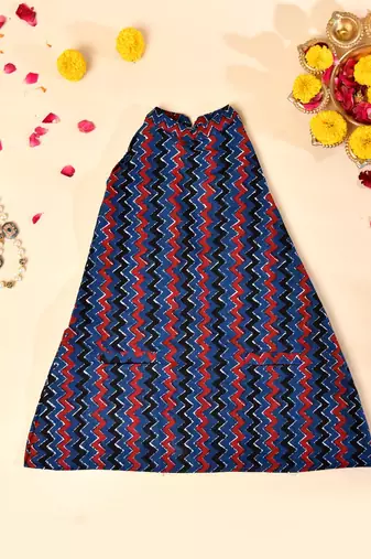 Blue block dress