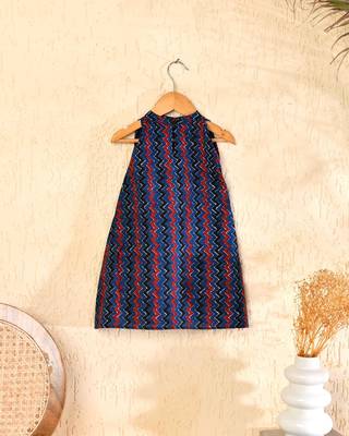 Blue block dress 2
