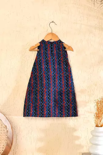 Blue block dress