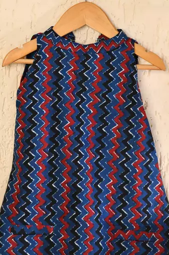 Blue block dress