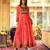 Women Gorgeous Bandhani Printed Faux Georgette Fabric Flared Gown