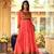 Women Gorgeous Bandhani Printed Faux Georgette Fabric Flared Gown