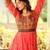 Women Gorgeous Bandhani Printed Faux Georgette Fabric Flared Gown