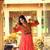 Women Gorgeous Bandhani Printed Faux Georgette Fabric Flared Gown