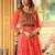 Women Gorgeous Bandhani Printed Faux Georgette Fabric Flared Gown