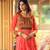 Women Gorgeous Bandhani Printed Faux Georgette Fabric Flared Gown