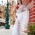 Mul cotton saree handwork mirrors - white boho