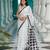 Mul cotton saree with polka dots - mono mood black