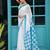 Mul cotton saree with polka dots - dot affair blue