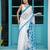 Mul cotton saree with polka dots - dot affair blue