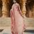 Crushed tissue saree with crossstitched embroidery – gulnar pink