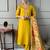 Mustard chanderi heavy thread embroidery work with printed dupatta kurta pant set