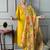 Mustard chanderi heavy thread embroidery work with printed dupatta kurta pant set