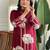 Maroon pure viscose rayon printed kurta pant set